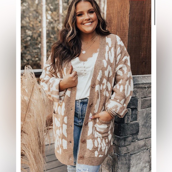 Impressions Sweaters - Impressions Boutique Maple Mornings Leopard Print Cardigan